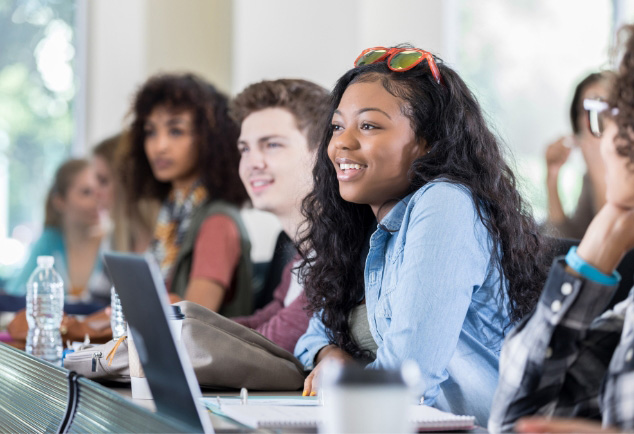 Students in classroom facing forward