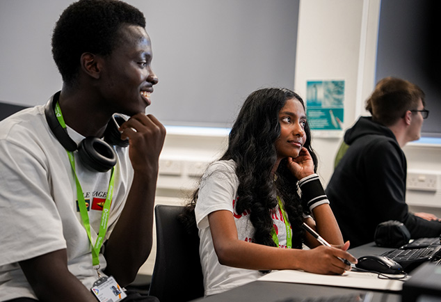 Students sitting in classroom